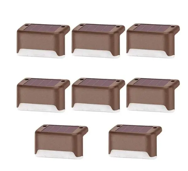 BZRSH Set 8 Lampi LED Solar Scari Terase Balustrada Senzor Lumina Exterior