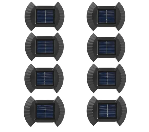 BZRSH Set 8 Lampi Solare LED Perete Scari Lumina Bidirectionala Alba Exterior