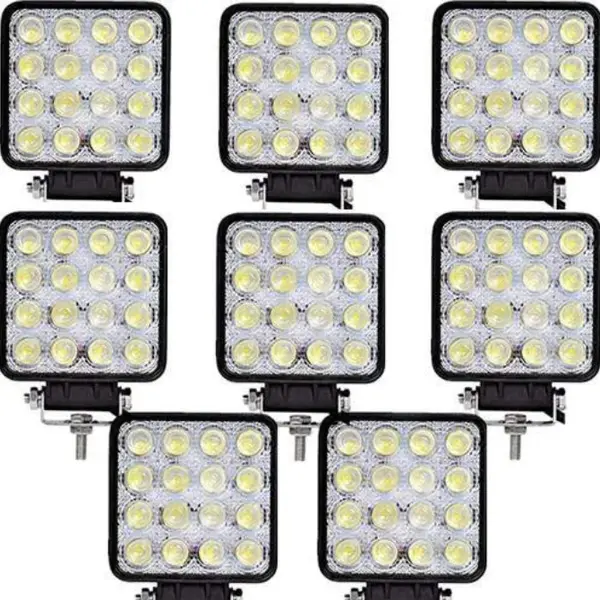 BZRSH Set 8 Proiectoare LED 48W 16 LED Off-Road IP67 12-24V