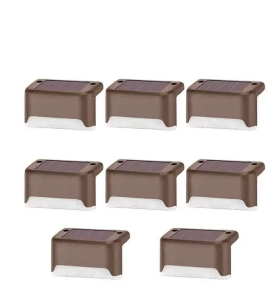 BZRSH Set Lampi Solare Scari Trepte Gard Balustrada Senzor Lumina LED 8 BUC