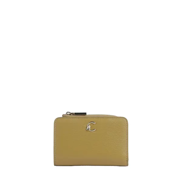 C-me rfid grained leather wallet seagrass