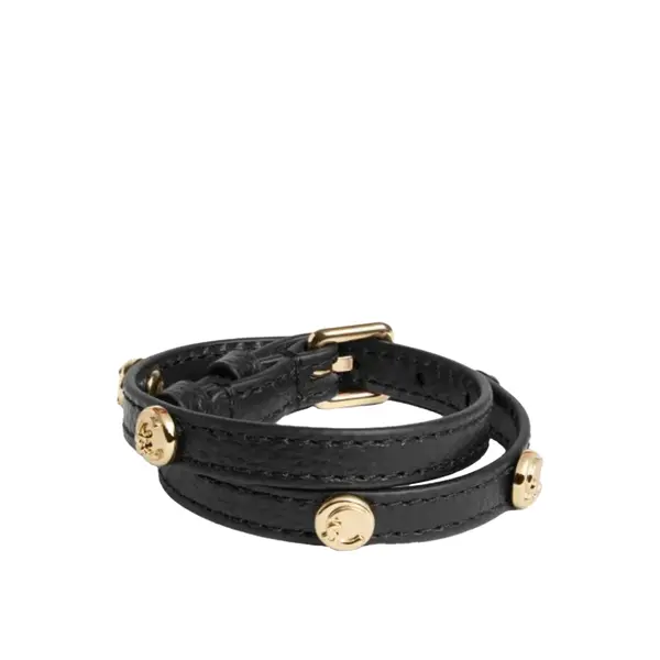 C-me studs double loop bracelet noir