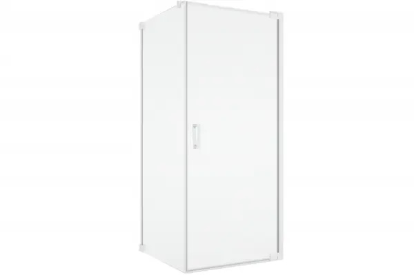 Cabina de dus 75x90 cm cu usa batanta si profil compensator, alb, instalare usa dreapta Ronal Cadura