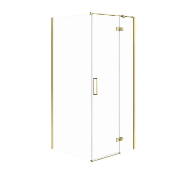 Cabina de dus 80x80x195 cm, sticla securizata 6 mm, dreapta, Auriu, Cersanit Jota