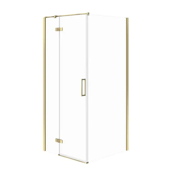 Cabina de dus 90x90x195 xm, sticla securizata 6 mm, stanga, Auriu, Cersanit Jota