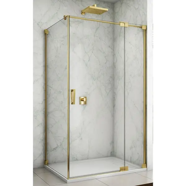 Cabina de dus aurie dreptunghiulara 120x90 cm Sanswiss Cadura Rubin, deschidere pe dreapta