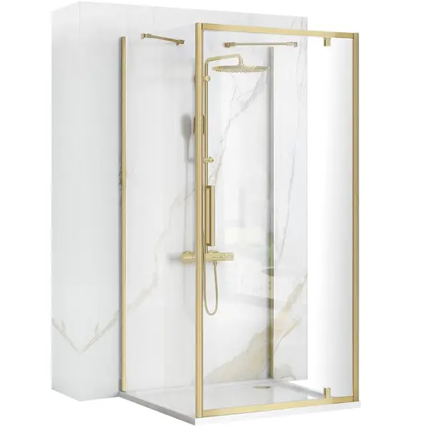 Cabina de dus De colt Rapid Swing Brush Gold