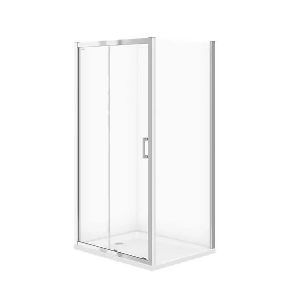 Cabina de dus dreptunghiulara 100x80 cm Cersanit Basic, crom