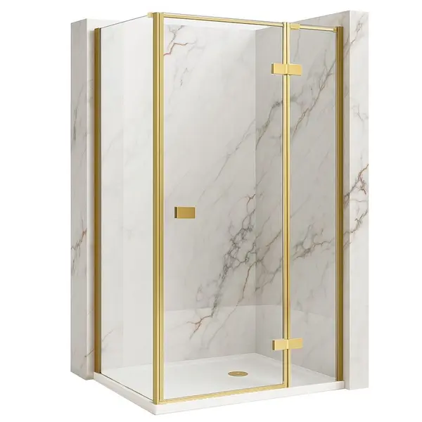 Cabina de dus Rea Atlas 80x80 Brush Gold