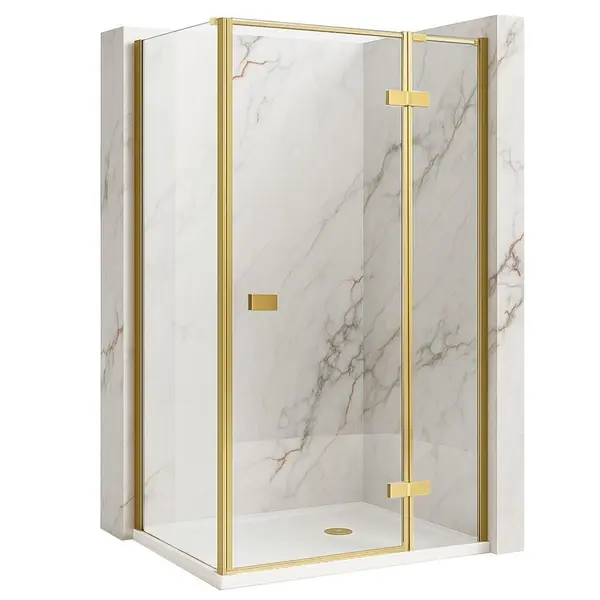 Cabina de dus Rea Atlas 80x90 Brush Gold