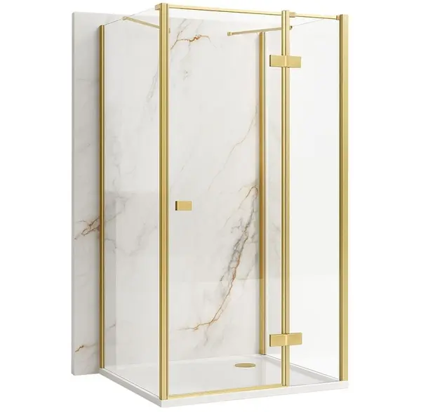 Cabina de dus Rea Atlas 80x90 Brush Gold