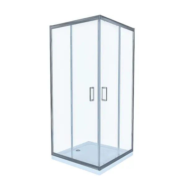 Cabina de dus simpla Celesta Titan patrata sticla transparenta 6 mm 80 x 80 x 190 cm profil crom