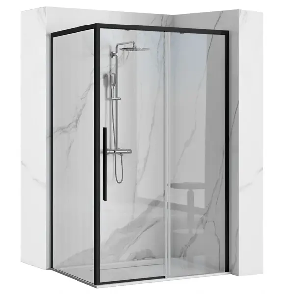Cabina de dus SOLAR BLACK MAT 80x100 cm