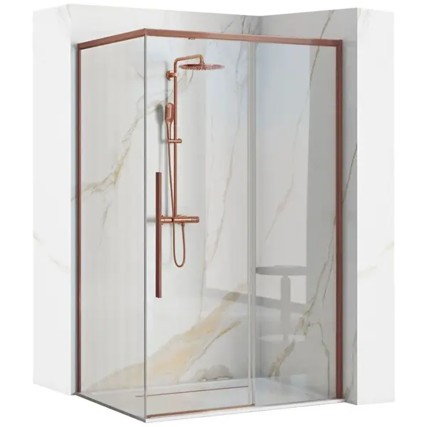 Cabina de dus SOLAR Copper Brush 120x90cm