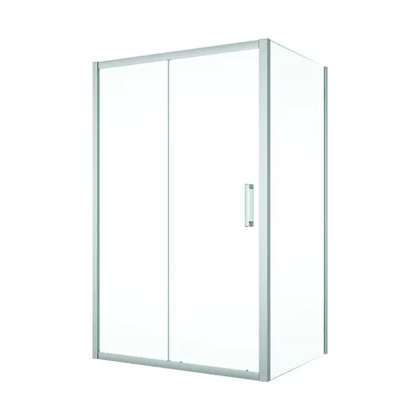 Cabina dus 100x90 cm cu usa culisanta, crom lucios, grosime sticla 5 mm, Sanswiss Ocelia