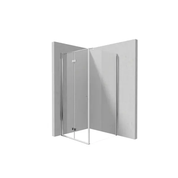 Cabina dus 70x50 cm crom cu perete fix si usa batanta Deante Kerria Plus