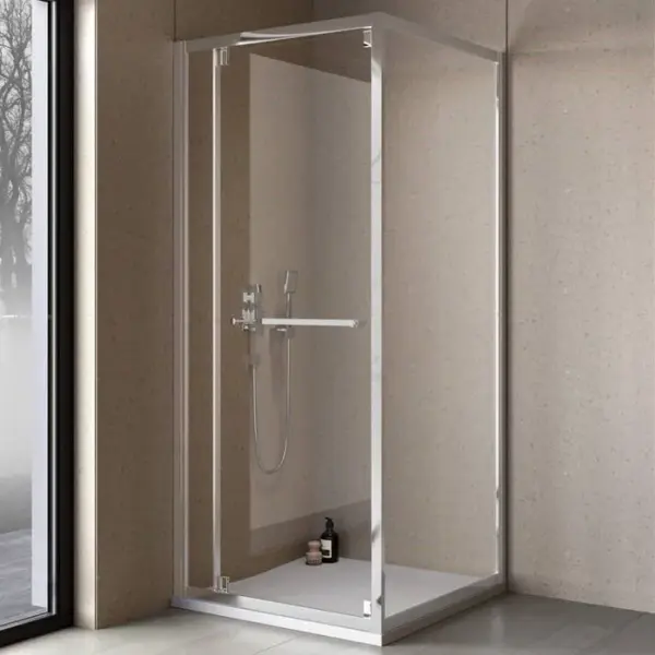 Cabina dus cu usa glisant, rotativ 90 x 90 cm, crom, Kolpasan, Stellar Uni
