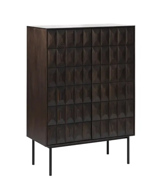 Cabinet de vinuri HORBAL 90 x 44 x 130 CM - Maro