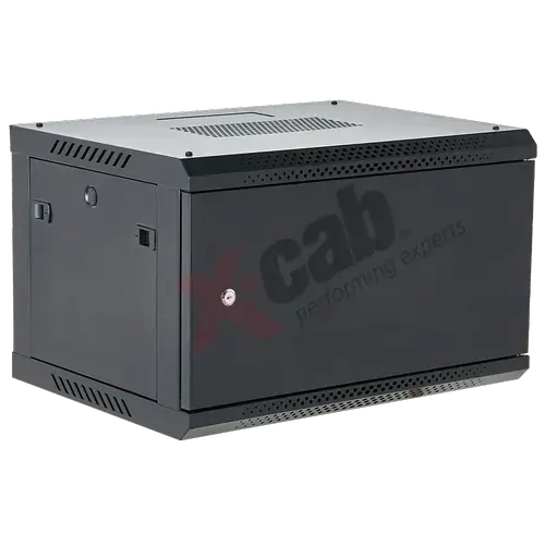 Cabinet metalic de perete 19inch Xcab M, tip rack wallmount, 12U 600x600 mm, Negru