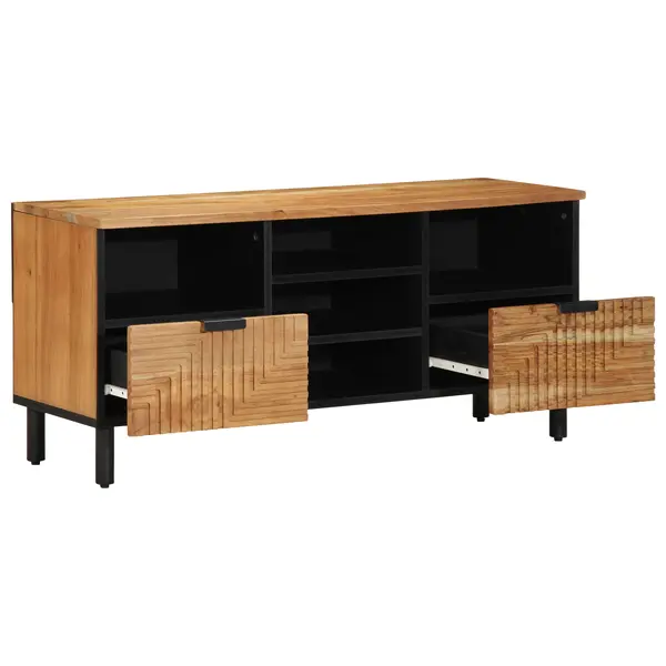 Cabinet tv Gossi 100x33,5x46 cm din lemn masiv de acacia