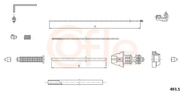 Cablu acceleratie COFLE 493.1