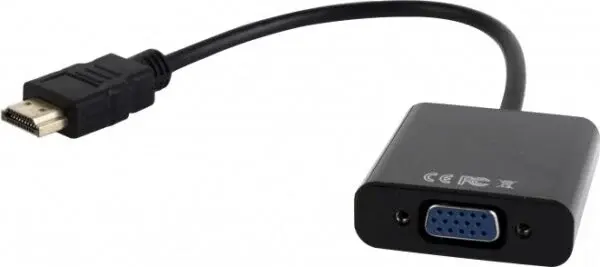 Cablu adaptor de la HDMI Tata la VGA Mama + Jack Audio 3.5 mm, Gembird A-HDMI-VGA-03