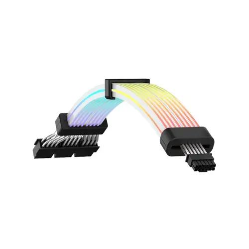 Cablu adaptor Gamemax 3x 8 pini PCI-e la 12VHPWR ARGB Black
