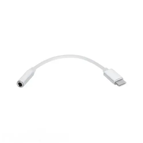 Cablu adaptor Kruger&Matz KM1245, USB Tip C, jack 3.5 mm (Alb)