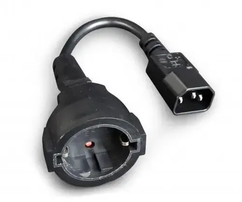 Cablu adaptor pentru UPS Gembird PC-SFC14M-01, IEC C14 - Schuko, 0.15m