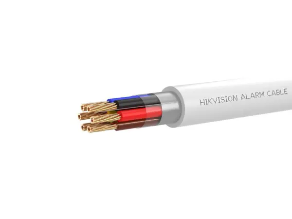 Cablu alarma Hikvision DS-1AC6APL1, 6 fire, cu alimentare, cupru, 100m, PVC