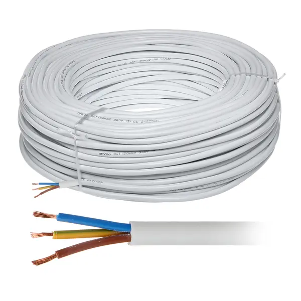 Cablu alimentare MYYM 3x1.5, 3x1.50 mm, plat, CCA, rola 100 m