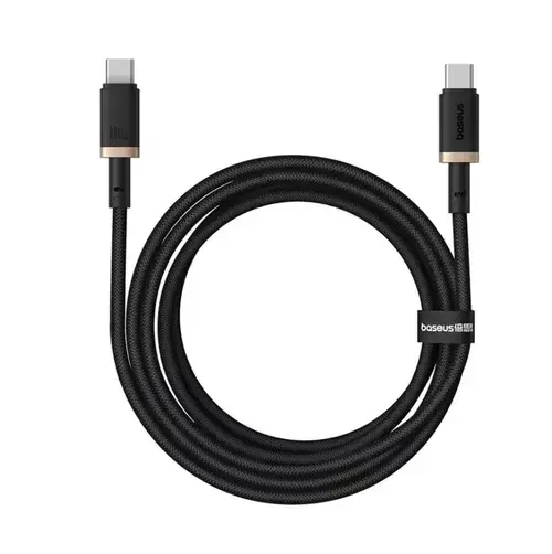 Cablu alimentare si date Baseus Dura, USB Type-C la USB Type-C, 100 W, 2m (Galben/Negru)