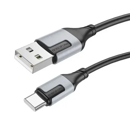 Cablu alimentare si date Borofone BX101, Fast Charging, USB la USB Type-C 3A, 1m, Negru