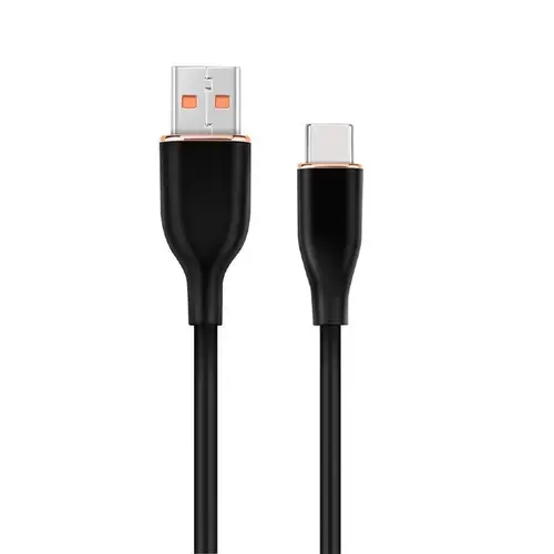 Cablu alimentare si date GEMBIRD CC-USB2S-AMCM-1.5M-BK, USB 2.0 (T) - USB 2.0 Type-C (T), 1.5m, protectie silicon, Negru