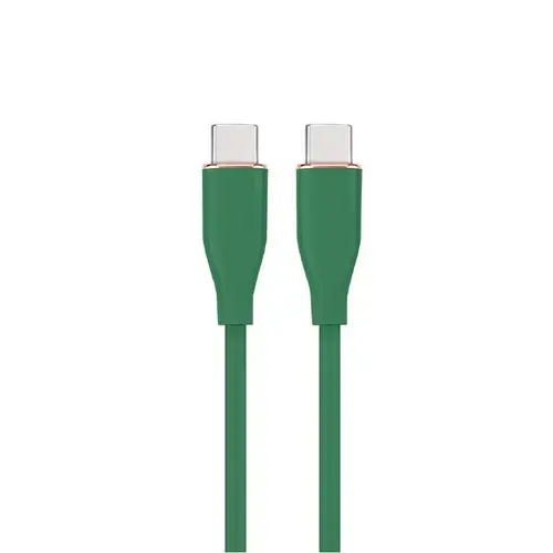 Cablu alimentare si date GEMBIRD CC-USB2S-CMCM-1.5M-G, USB 2.0 Type-C (T) la USB 2.0 Type-C (T), 60W, 1.5m, protectie silicon, Verde