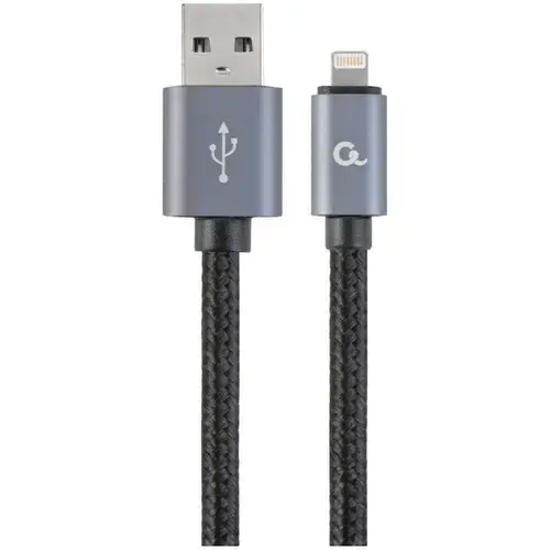 Cablu alimentare si date Gembird, USB 2.0 (T) la Lightning (T), 1.8m, conectori auriti, Negru, CCB-mUSB2B-AMLM-6