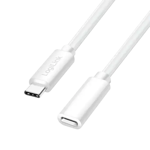 Cablu alimentare si date LOGILINK CU0221, USB Type-C (T) la USB Type-C (M), 2m, PD 100W, 2 x ecranat, plastic, Alb