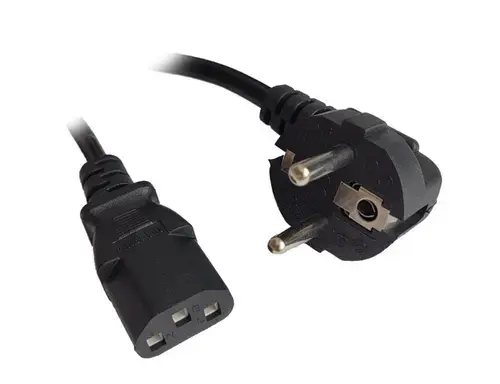 Cablu alimentare Spacer 3m, intrare Shucko, iesire C13, 10A, Negru