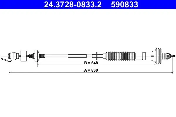 Cablu ambreiaj ATE 24.3728-0833.2