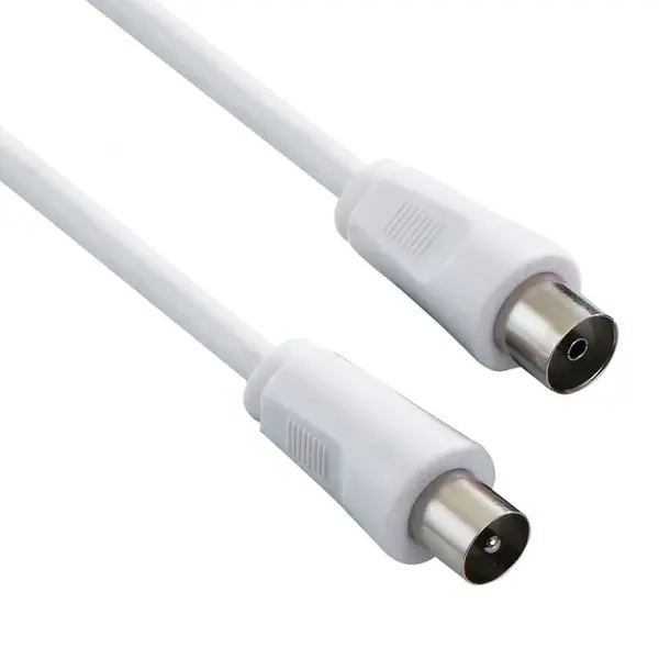 Cablu antena coaxial alb T-M 75 Ohm 1m, ktmf01