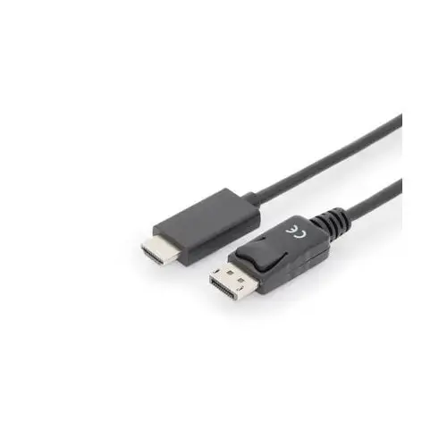 Cablu Assmann AK-340303-030-S, Displayport/HDMI, 4K/60Hz, 3m, Negru