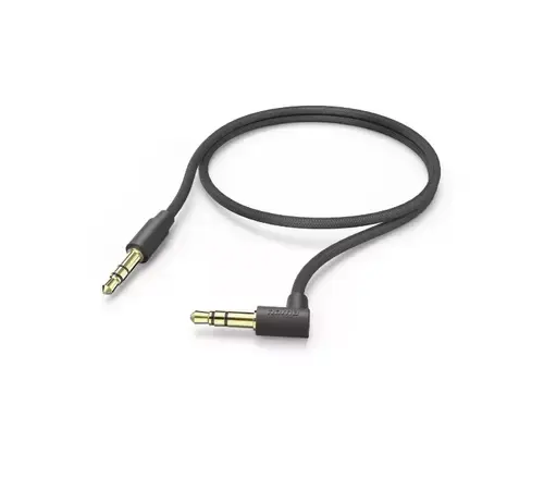 Cablu audio Hama 201527, Jack 3.5 mm, 0.5 m (Negru)