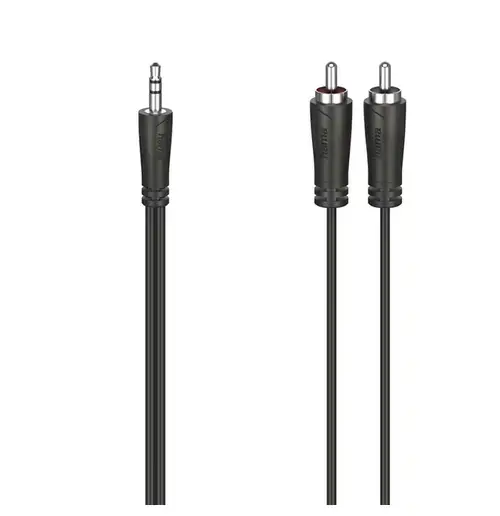 Cablu audio Hama 205111, Jack 3.5mm - RCA, 3m (Negru)