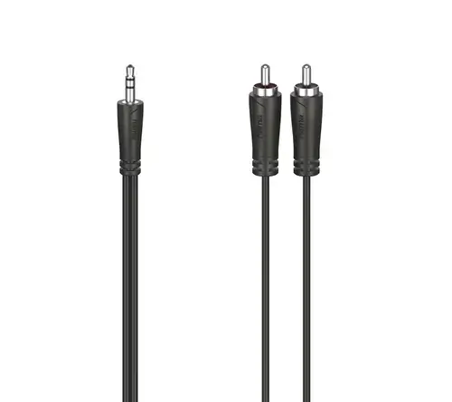 Cablu Audio Hama , jack 3.5 mm - 2 x RCA, 5 m (Negru)