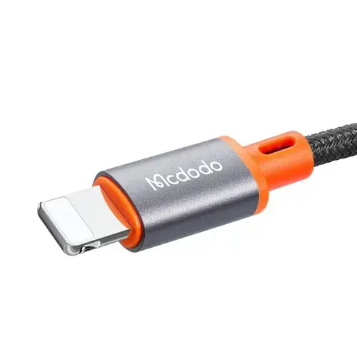 Cablu Audio Lightning la Jack 3.5mm Mcdodo CA-0890, Design spiralat, Impletit din nailon, 1.8m (Negru)