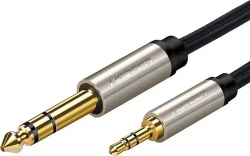 Cablu audio Ugreen UGR548GRY, Jack 6.3mm la jack 3.5mm, 5m (Auriu)