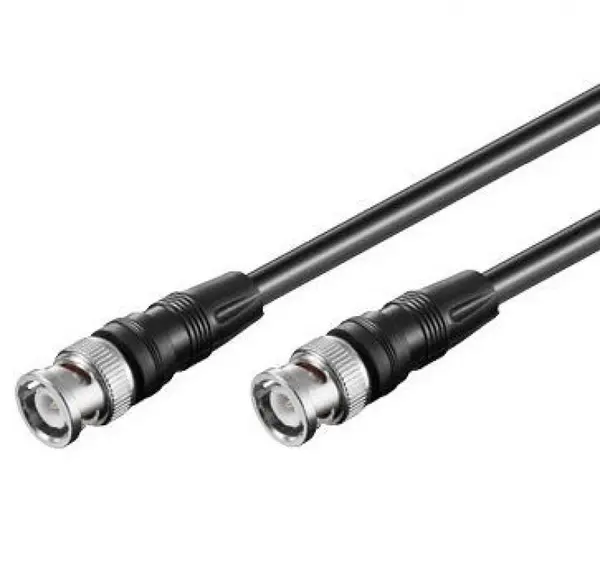 Cablu audio video BNC 75 Ohm T-T 2m Negru, 50046