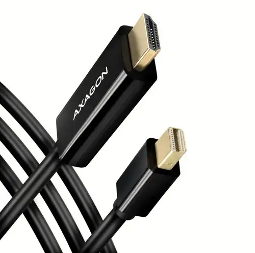Cablu Axagon Mini DisplayPort - HDMI 1.4, 1.8m, 4K/30Hz (Negru)