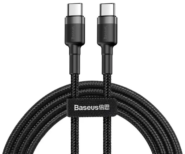 Cablu Baseus - Cafule, USB-C/USB-C, 1 m, negru