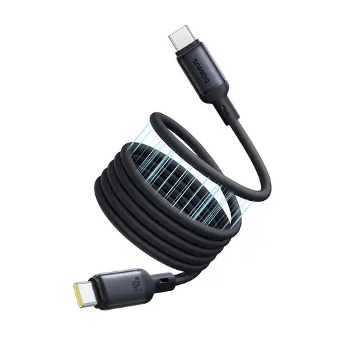 Cablu Baseus PicoGo Magnetic USB-C la USB-C, 240W, 1m (Negru)